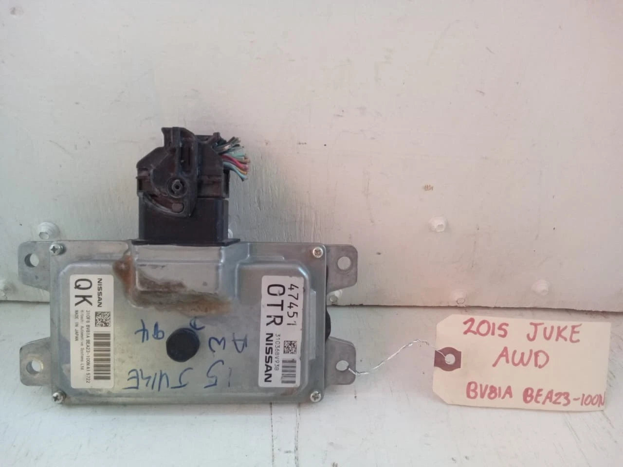 2014 - 2017 NISSAN JUKE AWD TRANSMISION CONTROL MODULE 310F6 BV81A BEA23-100N A1