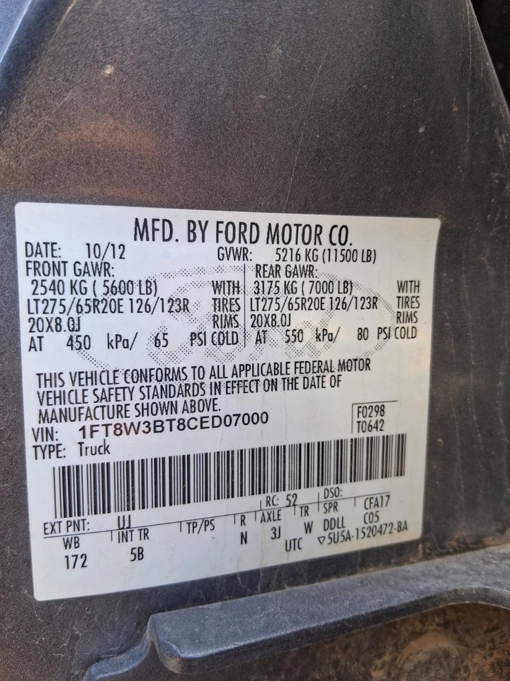 12-14 FORD F350 F250 SUPER DUTY 6.7L DIESEL AUTO TRANSMISSION 4WD 4X4 W/TRANSFER