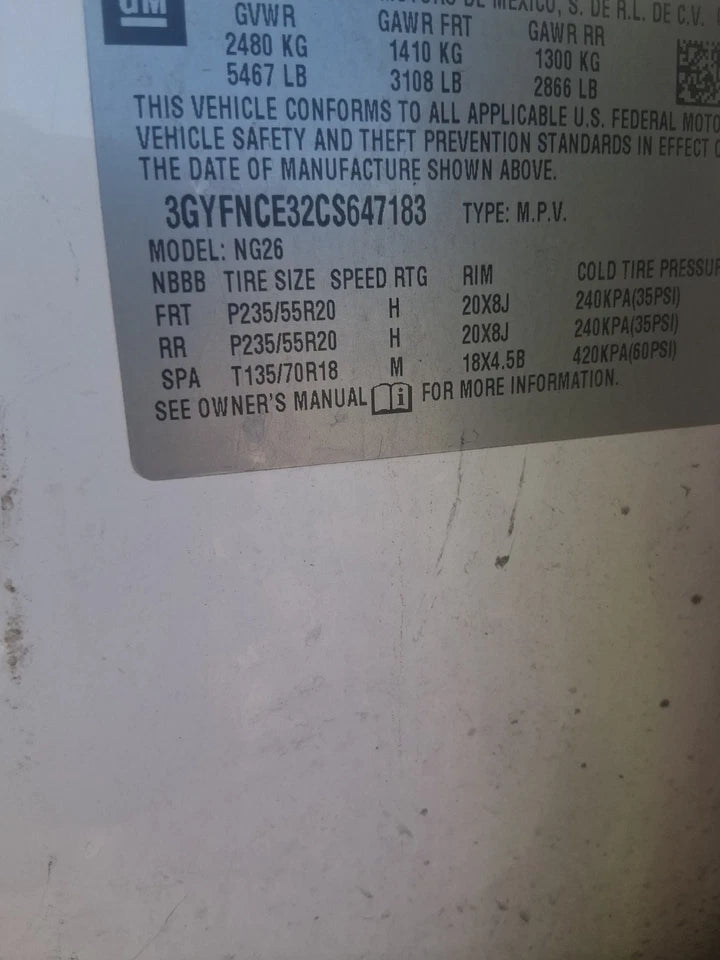 2012 Buick Lacrosse Cadillac SRX 3.6L V6 ENGINE MOTOR ASSEMBLY LFX VIN 3 8TH DIG