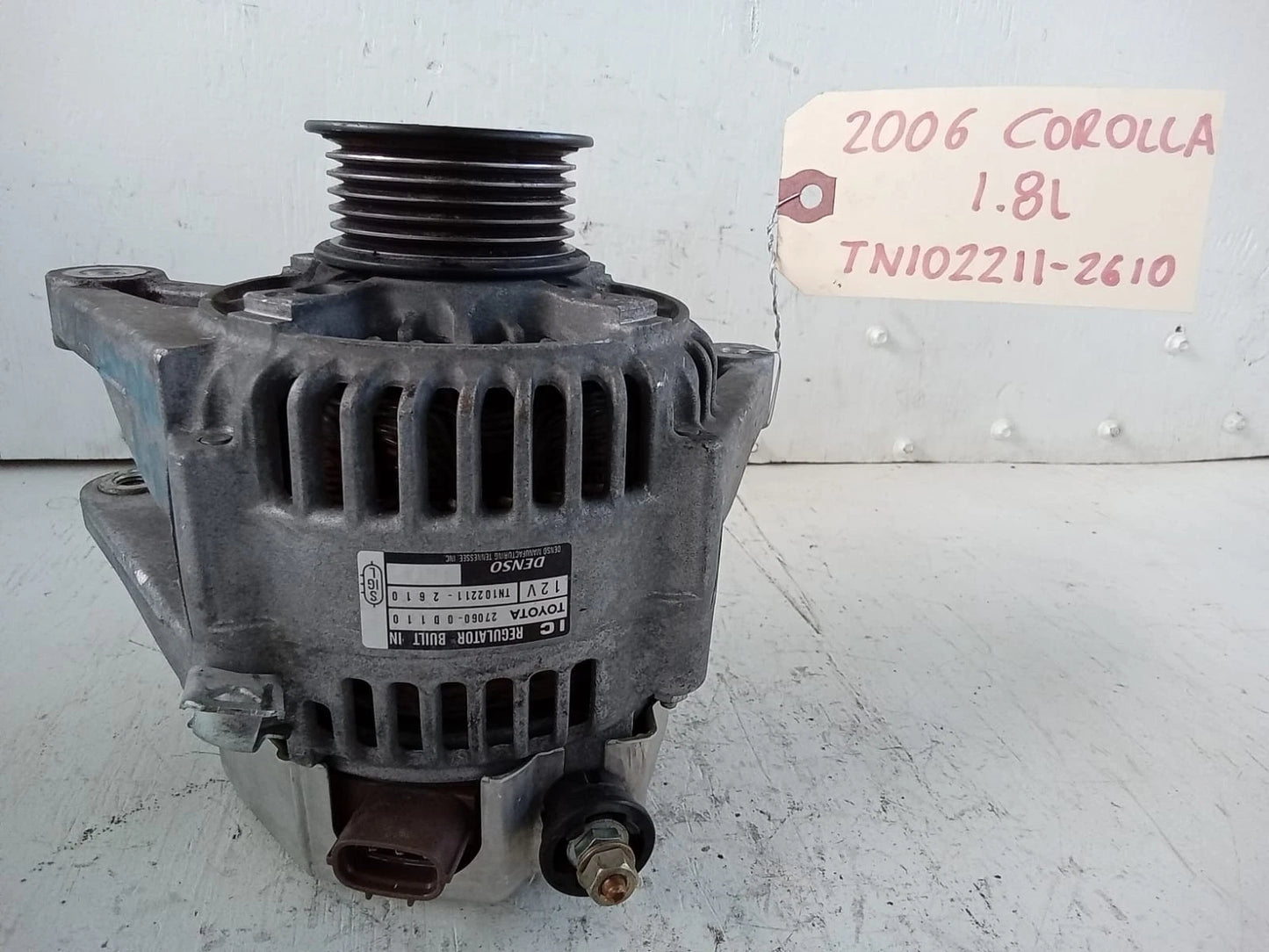 2003-2008 TOYOTA COROLLA 1.8L ALTERNATOR GENERATOR 27060-0D110 | TN102211-2610