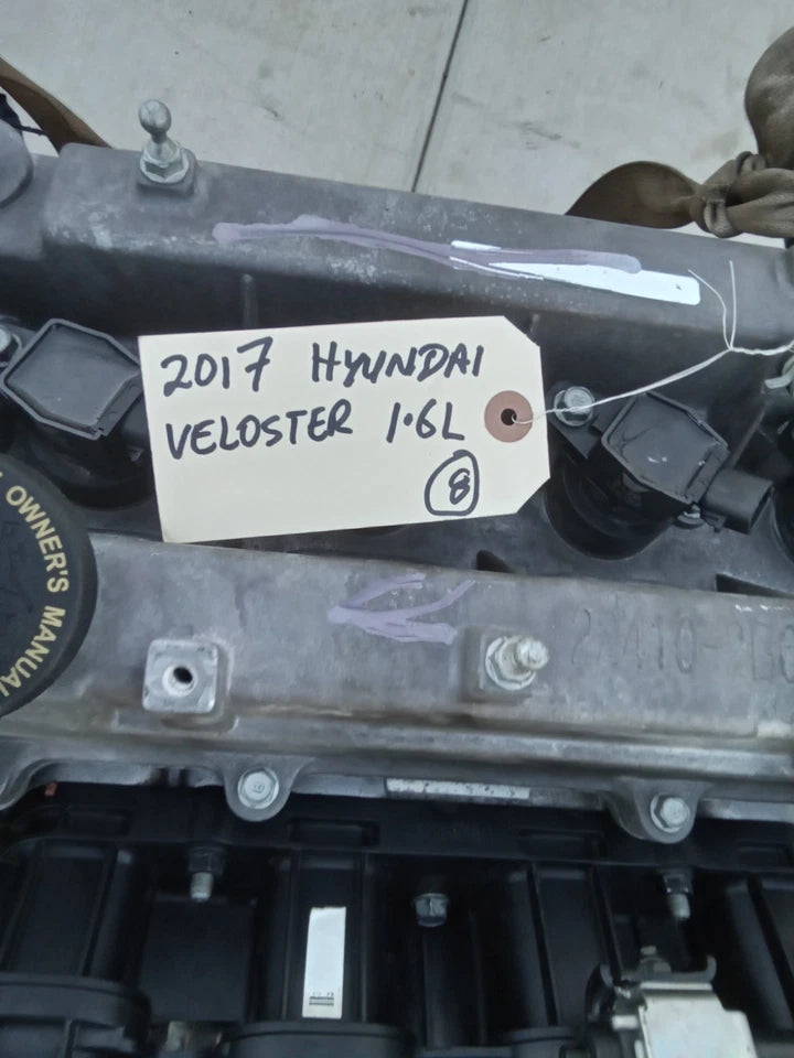 2016 2017 HYUNDAI VELOSTER 1.6L ENGINE MOTOR ASSEMBLY VIN D 8th DIGIT NON-TURBO
