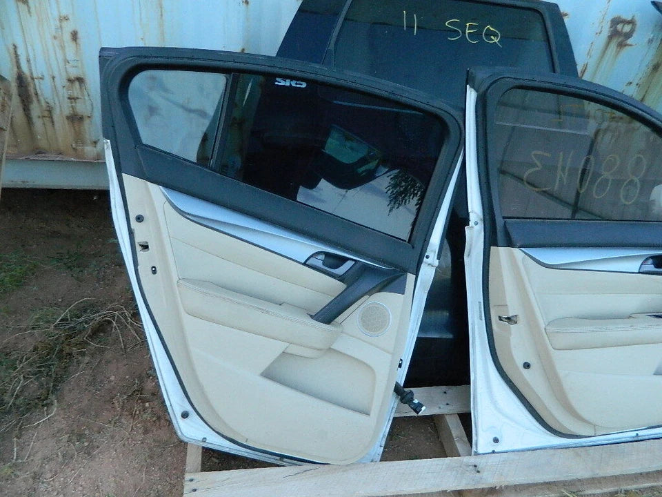 2009-2014 ACURA TL FRONT AND REAR LEFT DRIVER SIDE DOORS-SET PEARL WHITE COLOR