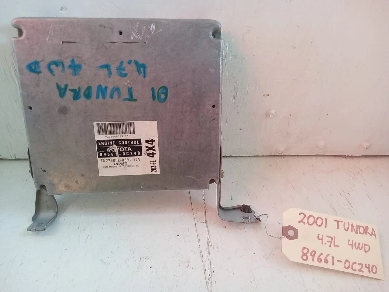 01-02 TOYOTA TUNDRA 4.7L 4WD ENGINE COMPUTER CONTROL MODULE ECU ECM 89661-0C240