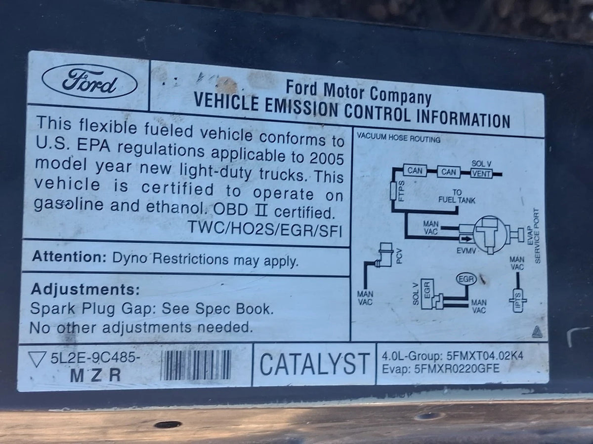 05 06 Ford Ranger VIN E Explorer Sport Trac VIN K 4.0L V6 ENGINE MOTOR ASSEMBLY