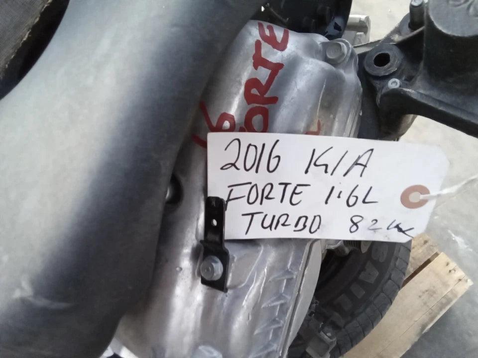 13- 15 HYUNDAI VELOSTER 14-16 KIA FORTE AT, 1.6L TURBO VIN 3 & E ENGINE MOTOR