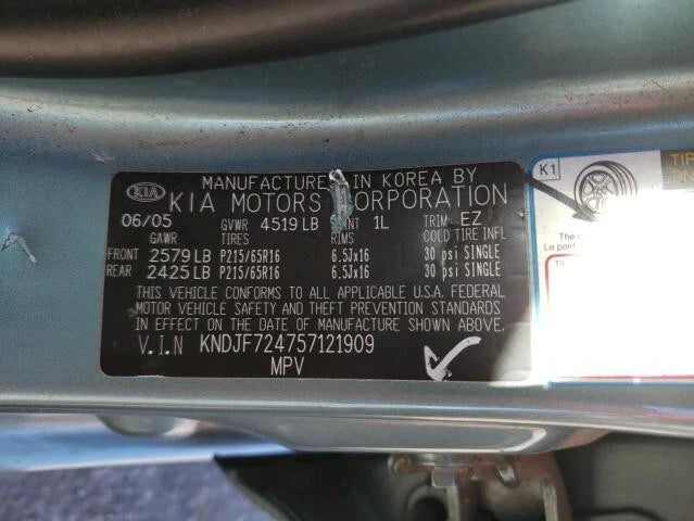 05 06 07 08 09 10 KIA SPORTAGE HYUNDAI TUCSON 2.7L V6 ENGINE MOTOR ASSY VIN 3 &D