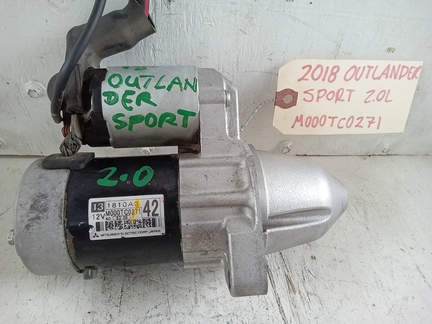 2016-2020 MITSUBISHI OUTLANDER SPORT 2.0L STARTER MOTOR - M000TC0271 | 1810A3