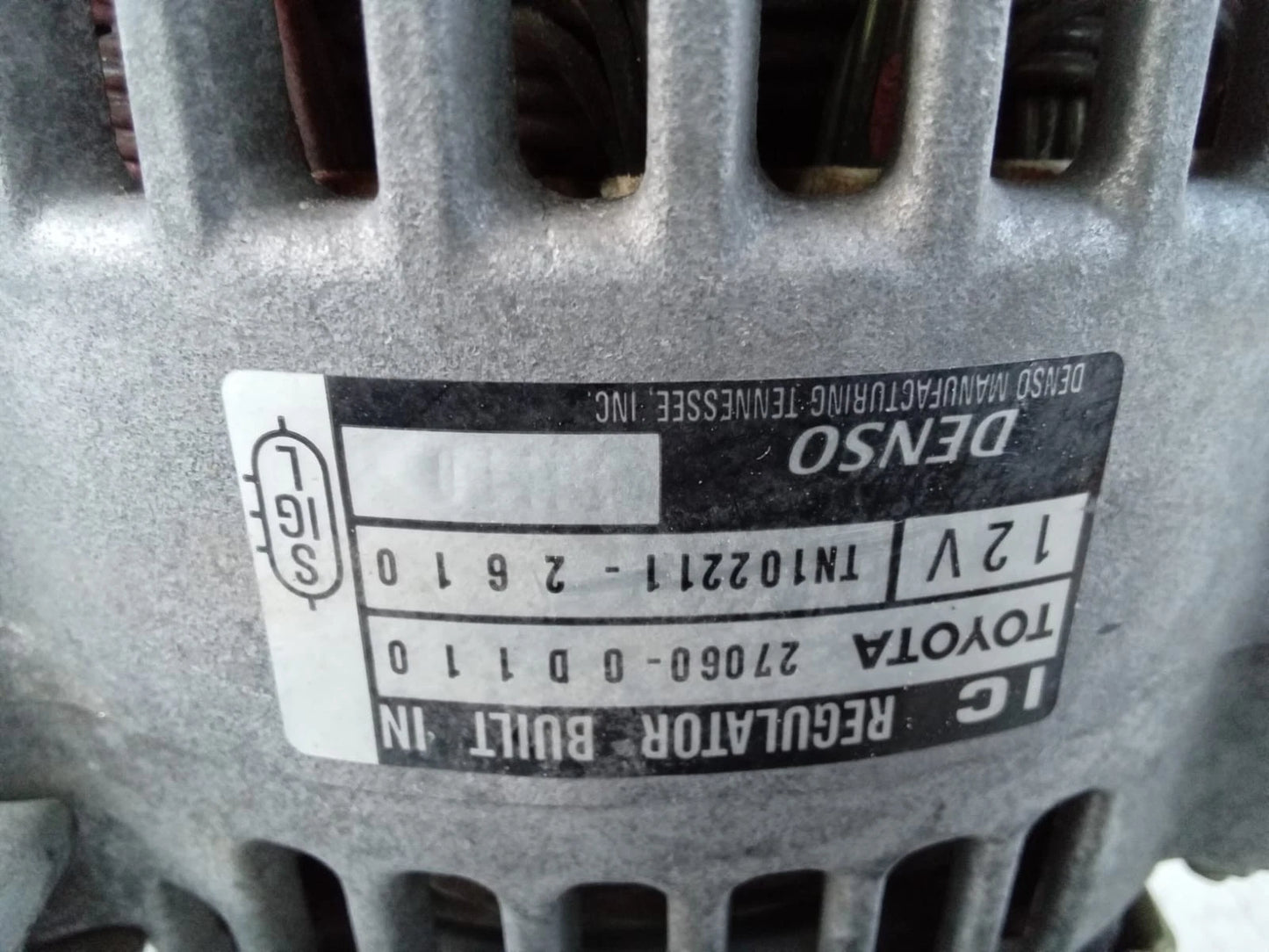 2003-2008 TOYOTA COROLLA 1.8L ALTERNATOR GENERATOR 27060-0D110 | TN102211-2610
