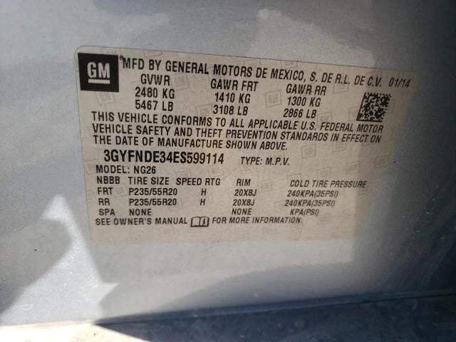 2013 2014 Cadillac SRX 3.6L V6 2WD RWD ENGINE MOTOR ASSEMBLY LFX 80K MILES VIN 3