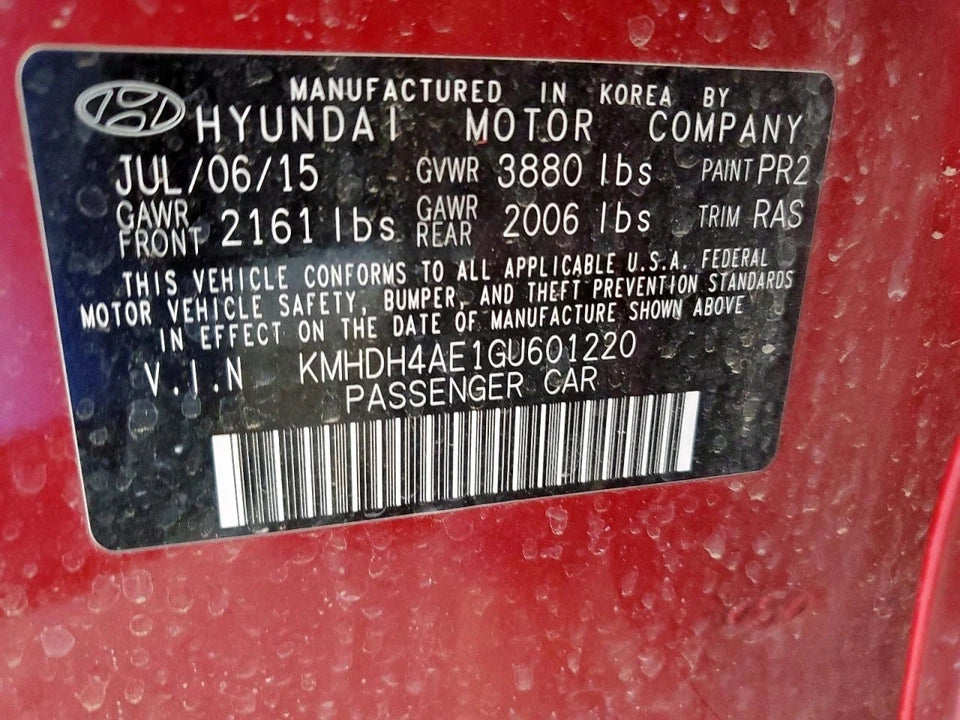 14 15 16 HYUNDAI ELANTRA 1.8L ENGINE MOTOR ASSEMBLY VIN E G4NB ULEV GRADE A