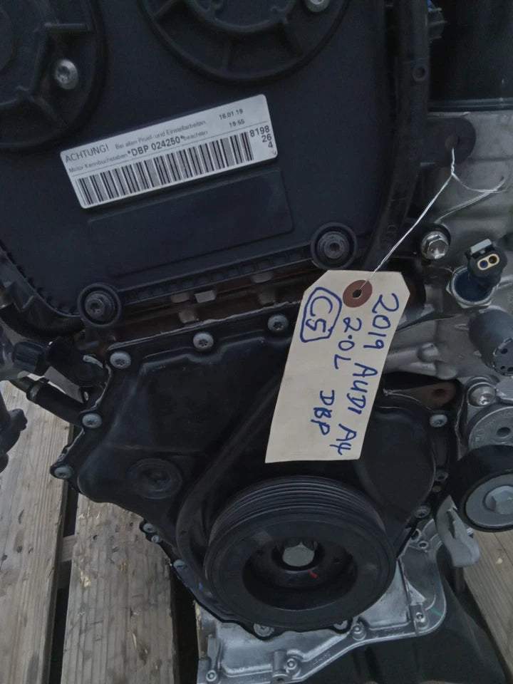 17 18 19 20 AUDI A4 2WD 4X2 FWD 2.0T ENGINE MOTOR ASSEMBLY VIN M 79K MILES