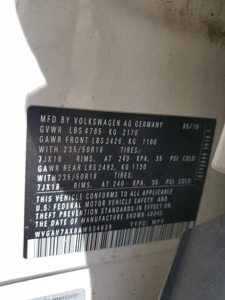 AUDI A3 Q3 VOLKSWAGEN TIGUAN GOLF JETTA GLI GTI PASSAT CC 2.0L ENGINE MOTOR CCTA