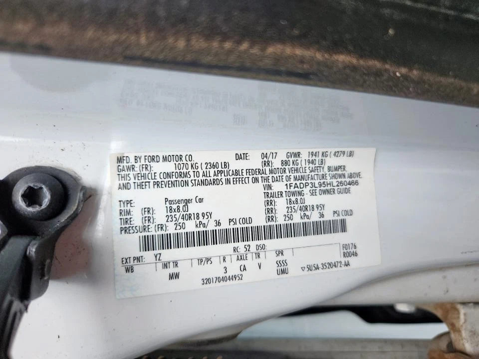 15 16 17 18 FORD FOCUS ST 2.0L TURBO ENGINE MOTOR W/TURBO CRACKED BLOCK FOR PART