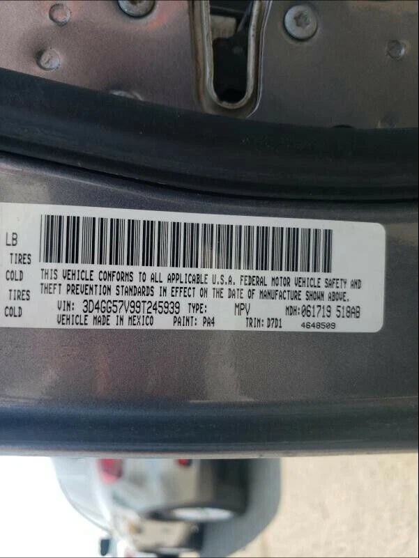 08 09 10 DODGE JOURNEY AVENGER CHRYSLER SEBRING 3.5L ENGINE MOTOR ASSEMBLY