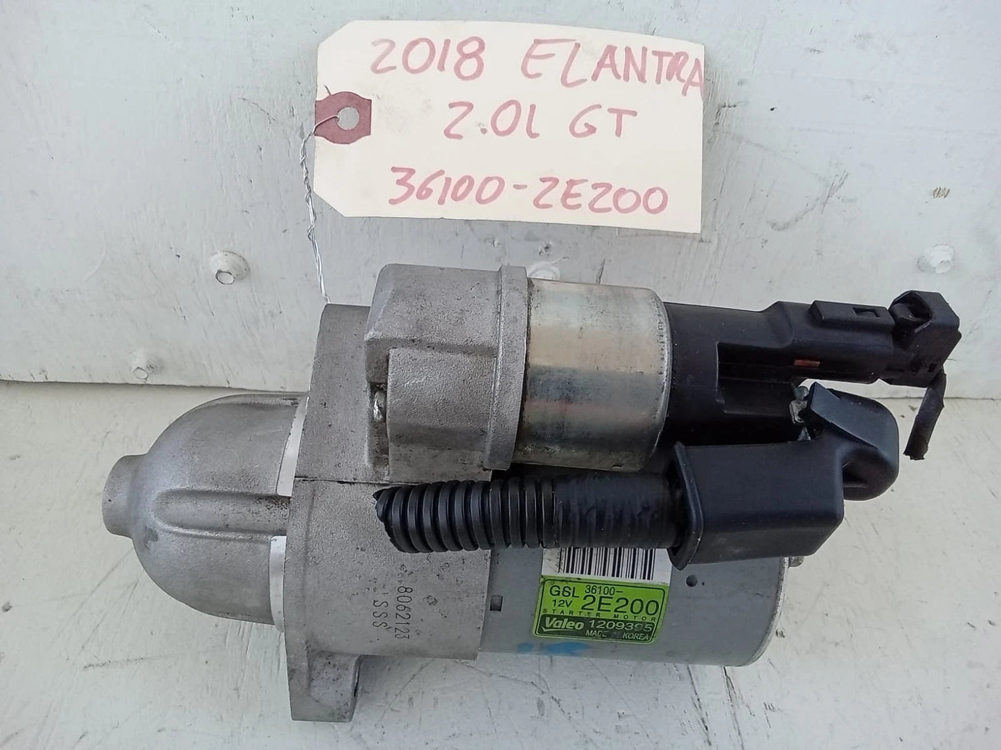 16-21 KIA FORTE SOUL | HYUNDAI ELANTRA TUCSON VELOSTER STARTER MOTOR 36100-2E200