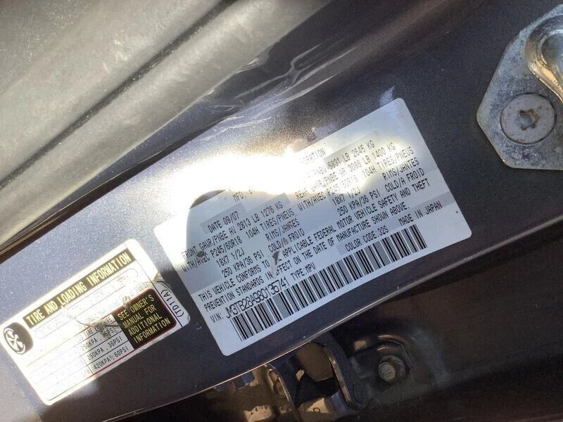 08 09 10 11 12 MAZDA 6 MAZDA CX9 CX-9 3.7L V6 ENGINE MOTOR VIN V & A (8th digit)