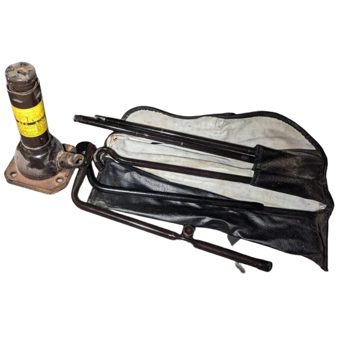 OEM universal Toyota truck SUV van spare tire changing tool set with bottle jack and carrying pouch