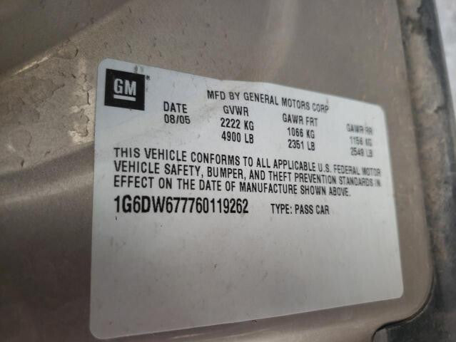 2006 CADILLAC SRX STS 3.6L VIN 7, 8th digit, opt LY7 ENGINE MOTOR ASSEMBLY 122K