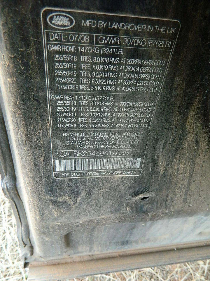 05 06 07 08 09 LAND ROVER RANGE ROVER SPORTS LR3 V8 4.4L ENGINE MOTOR ASSY-120K