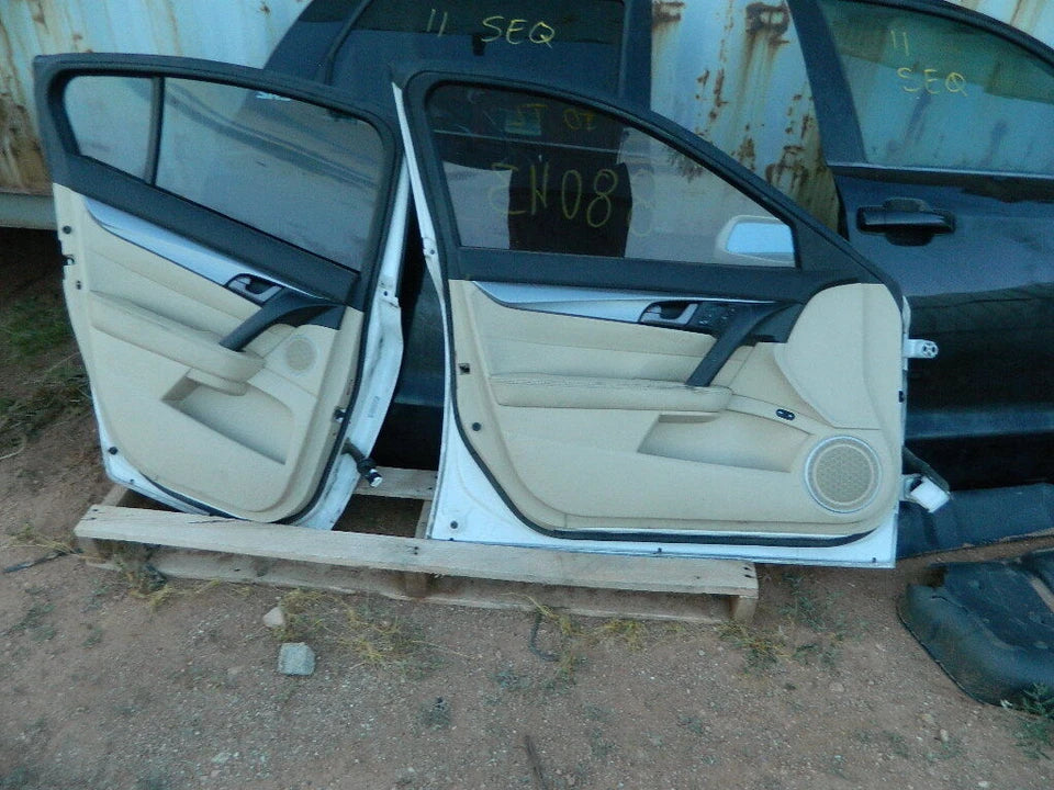2009-2014 ACURA TL FRONT AND REAR LEFT DRIVER SIDE DOORS-SET PEARL WHITE COLOR