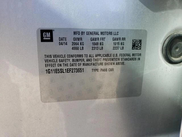 2014 2015 CHEVY MALIBU IMPALA 2.5L ENGINE MOTOR ASSEMBLY VIN L 8th digit OPT LKW