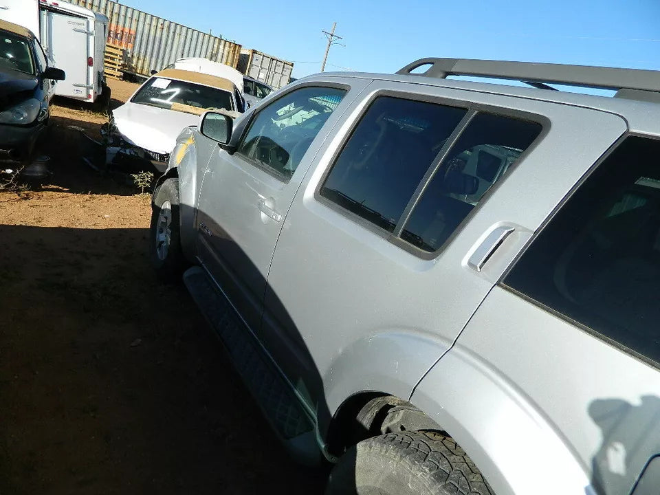 2005 - 2011 NISSAN PATHFINDER REAR LEFT DRIVER DOOR ASSEMBLY GRAY SILVER COLOR