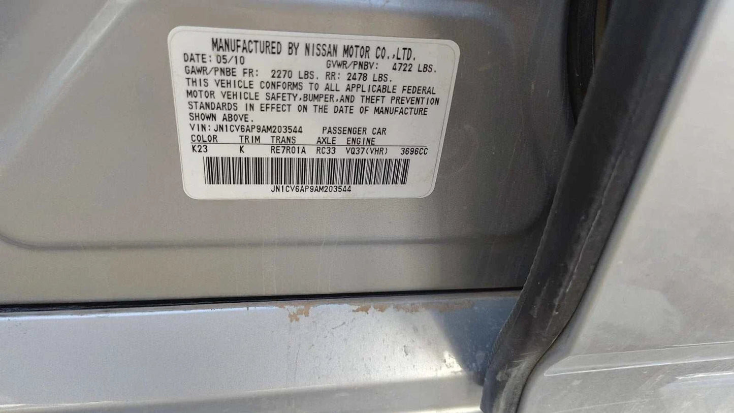 2010 INFINITI G37