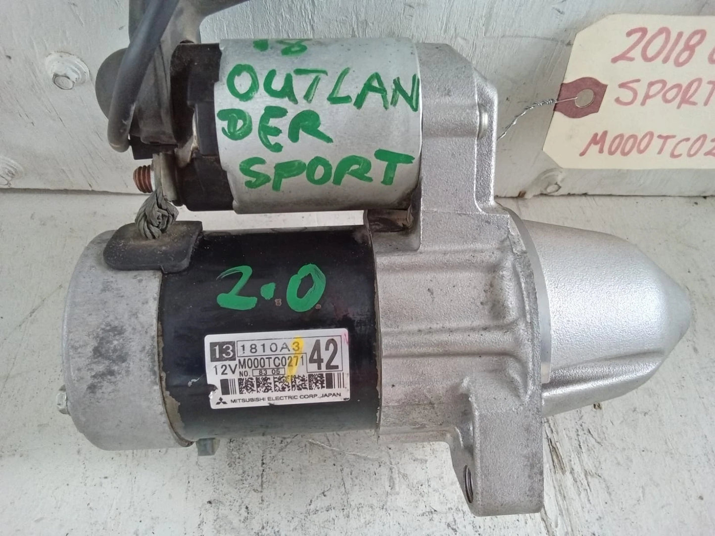 2016-2020 MITSUBISHI OUTLANDER SPORT 2.0L STARTER MOTOR - M000TC0271 | 1810A3