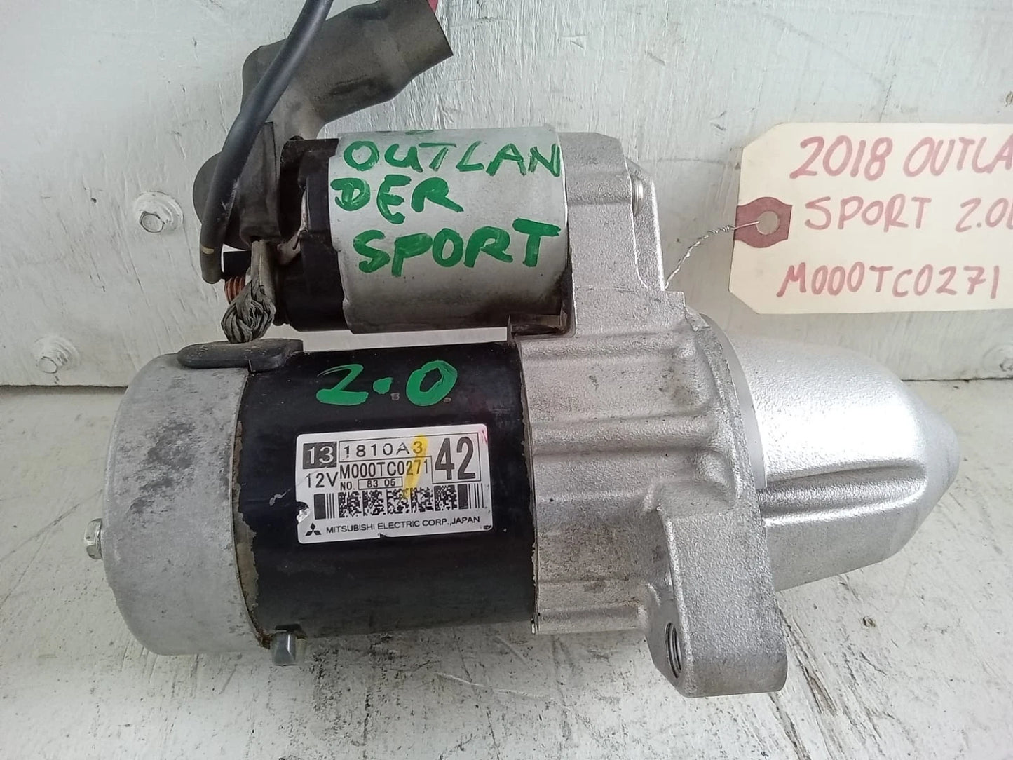2016-2020 MITSUBISHI OUTLANDER SPORT 2.0L STARTER MOTOR - M000TC0271 | 1810A3