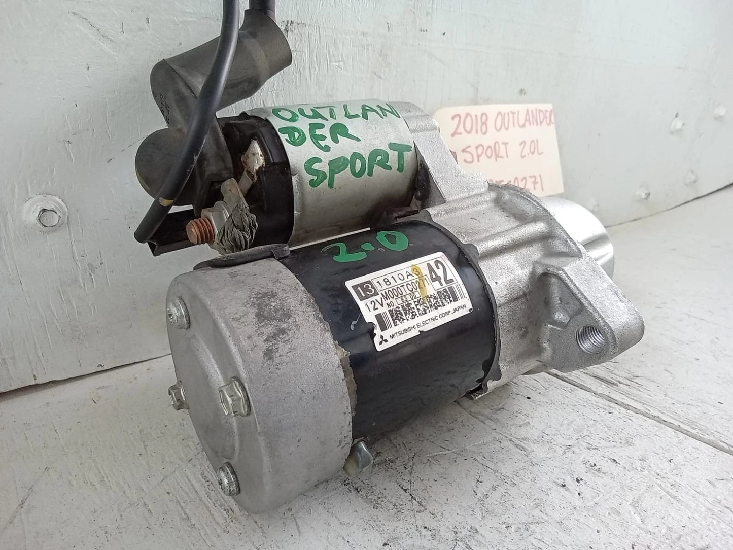 2016-2020 MITSUBISHI OUTLANDER SPORT 2.0L STARTER MOTOR - M000TC0271 | 1810A3