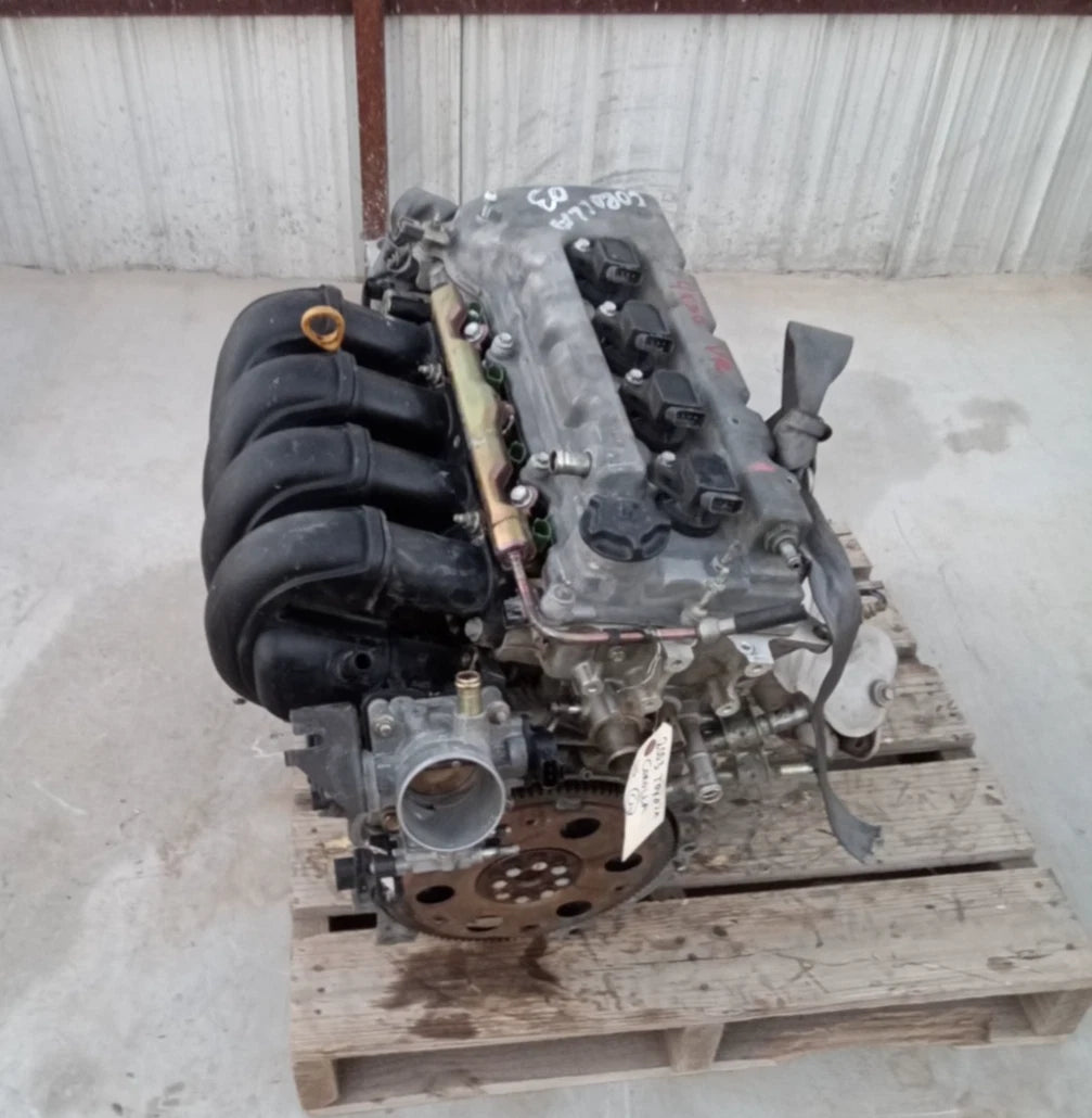 2003 2004 (THRU 04/04) TOYOTA COROLLA 1.8L ENGINE MOTOR ASSEMBLY VIN R 1ZZFE