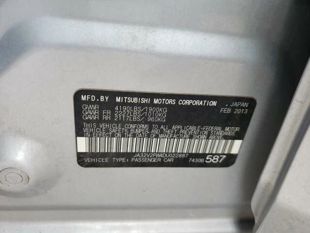 11 12 13 14 15 MITSUBISHI OUTLANDER LANCER 2.4L 4CYL AWD ENGINE MOTOR ASSEMBLY